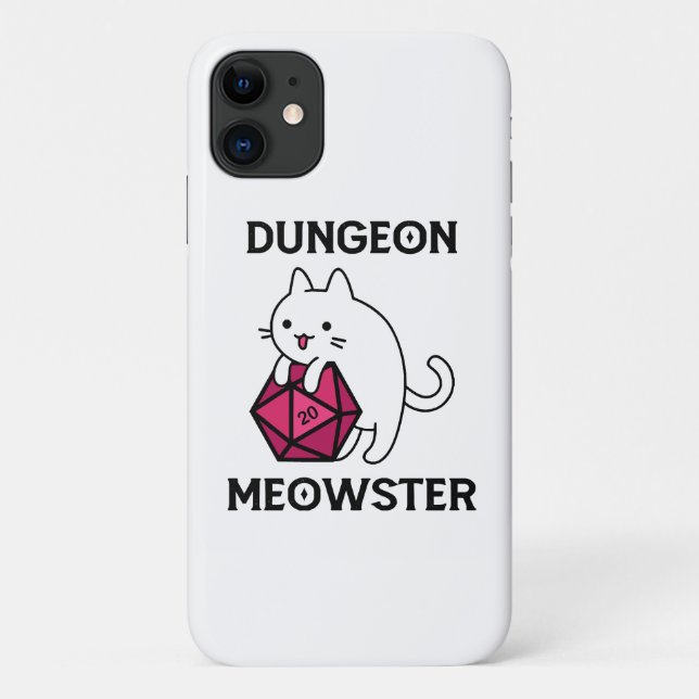 Funda De Case-Mate Para iPhone Dungeon Meowster Cat Funny (Reverso)