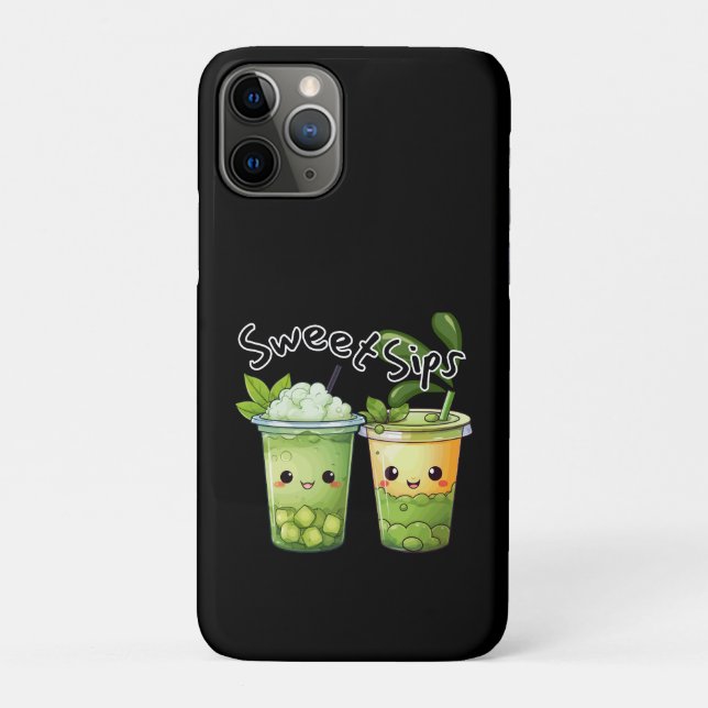 Funda De Case-Mate Para iPhone Duo de Bubble Tea Kawaii Sweet Sips (Reverso)