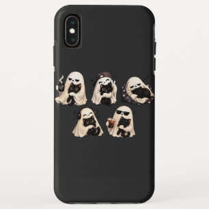 Funda Para iPhone XS Max Dúo de Halloween Acogedor Gato Fantasma
