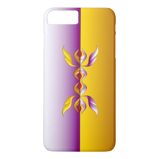 Funda De Case-Mate Para iPhone Dúo elegante en oro y morado (Reverso)