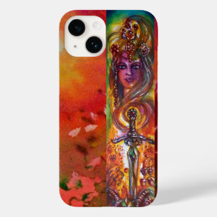 Funda Para iPhone 14 De Case-Mate DURENDAL, ESPADA ÉPICA Y Amarillo Rojo ÁNGEL