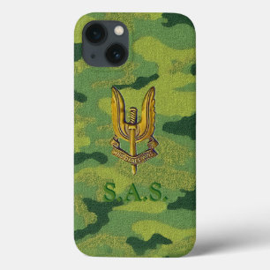 Funda Para iPhone 13 Duro-Teléfono del Arbolado-Camuflaje del SAS