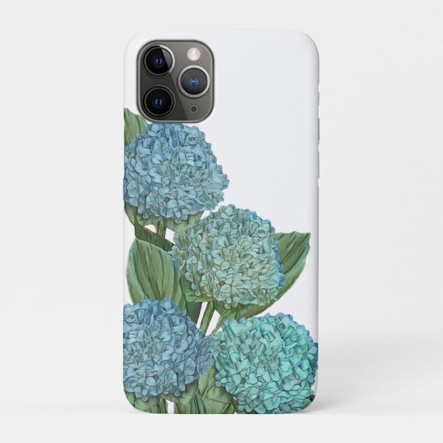 Funda De Case-Mate Para iPhone Dusty Blue Hydrangea Bouquet (Reverso)