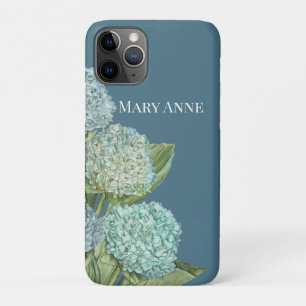 Funda Para iPhone 11 Pro Dusty Blue Hydrangea Bouquet