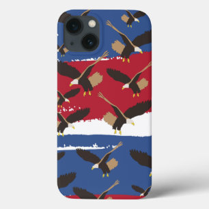Funda Para iPhone 13 Eagle Bird USA Bandera Patriótica Americana