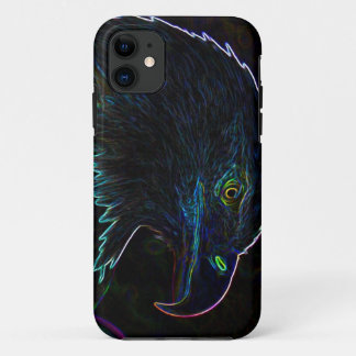Funda Para iPhone 11 Eagle calvo americano en bordes que brillan