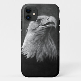 Funda Para iPhone 11 Eagle calvo, grafito dibujado mano