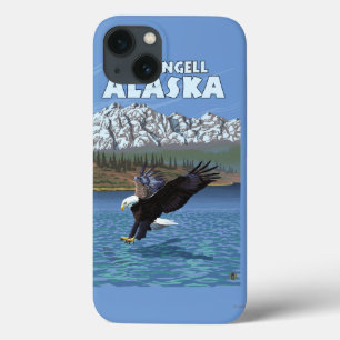 Funda Para iPhone 13 Eagle calvo que se zambulle - Wrangell, Alaska
