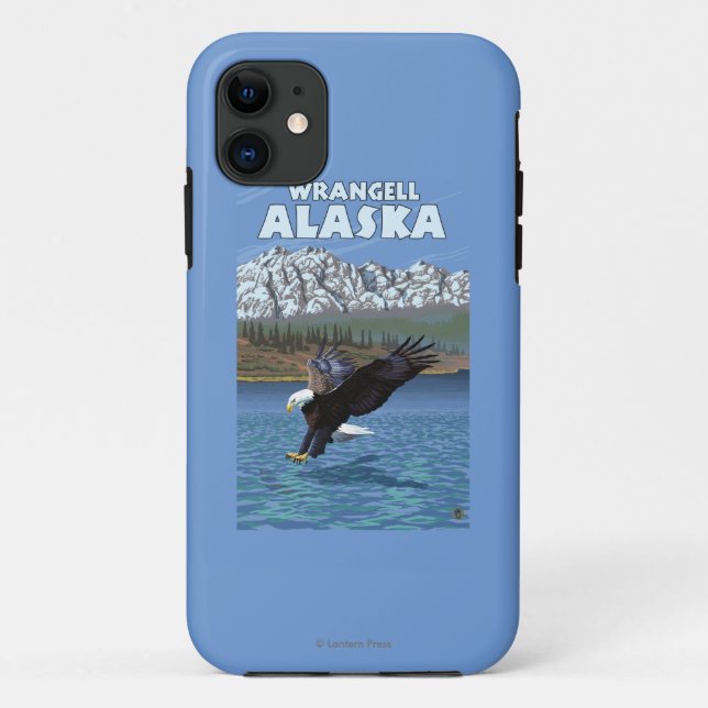 Funda De Case-Mate Para iPhone Eagle calvo que se zambulle - Wrangell, Alaska (Reverso)