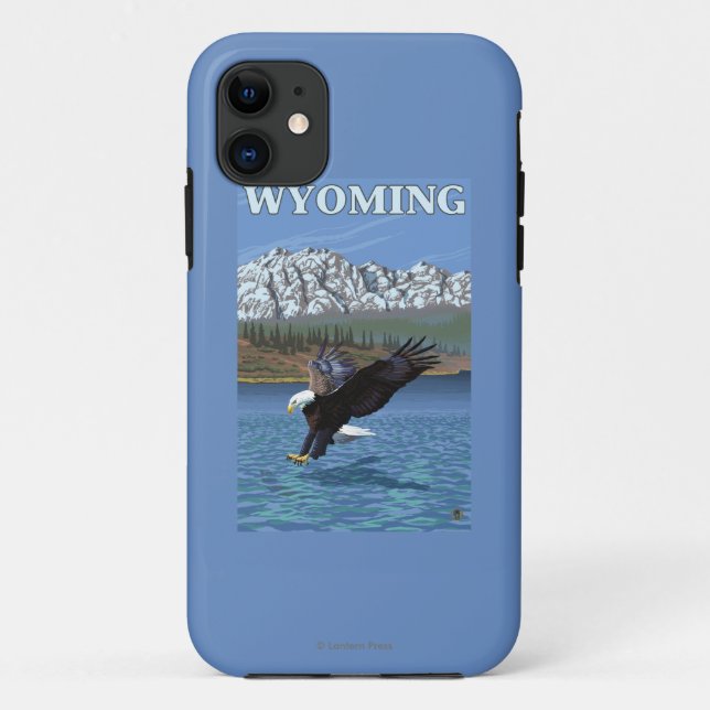 Funda De Case-Mate Para iPhone Eagle calvo que se zambulle - Wyoming (Reverso)