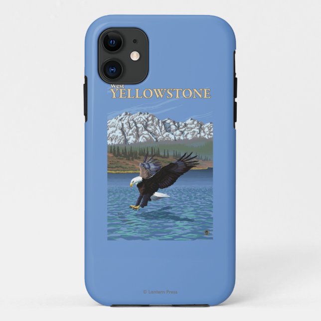 Funda De Case-Mate Para iPhone Eagle calvo que se zambulle - Yellowstone del (Reverso)