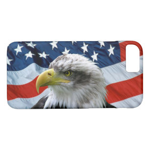 Funda Para iPhone 8/7 Eagle calvo y bandera americana