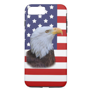 Funda Para iPhone 8 Plus/7 Plus Eagle patriótico y personalizable de la bandera de