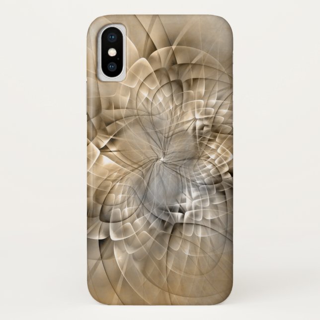 Funda De Case-Mate Para iPhone Earth Tones Abstract Modern Fractal Art Texture (Reverso)