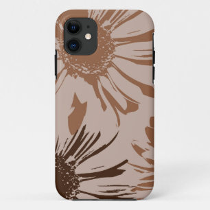 Funda Para iPhone 11 Earthy Brown Gerbera Flowers