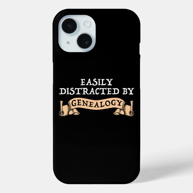 Funda De Case-Mate Para iPhone Easily Distracted By Genealogy (Reverso )