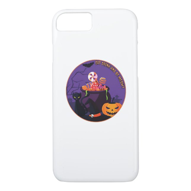 Funda De Case-Mate Para iPhone Eat Drink And Be Meowy Cute Casual (Reverso)