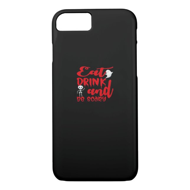Funda De Case-Mate Para iPhone Eat Drink And Be Scary Cool Casual (Reverso)