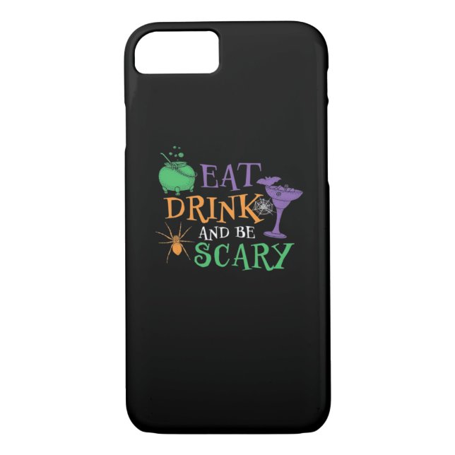 Funda De Case-Mate Para iPhone Eat Drink And Be Scary Essential Retro Graphic (Reverso)