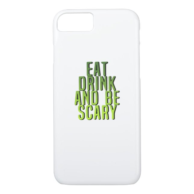 Funda De Case-Mate Para iPhone Eat Drink And Be Scary Funny Quote (Reverso)