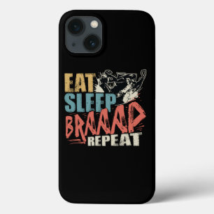 Funda Para iPhone 13 Eat Sleep Braap Repeat Snowmobile Rider