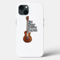 Eat sleep guitar repeat. vintage colorful