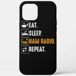 Eat Sleep Ham Radio Repetir Humor HAM Radio