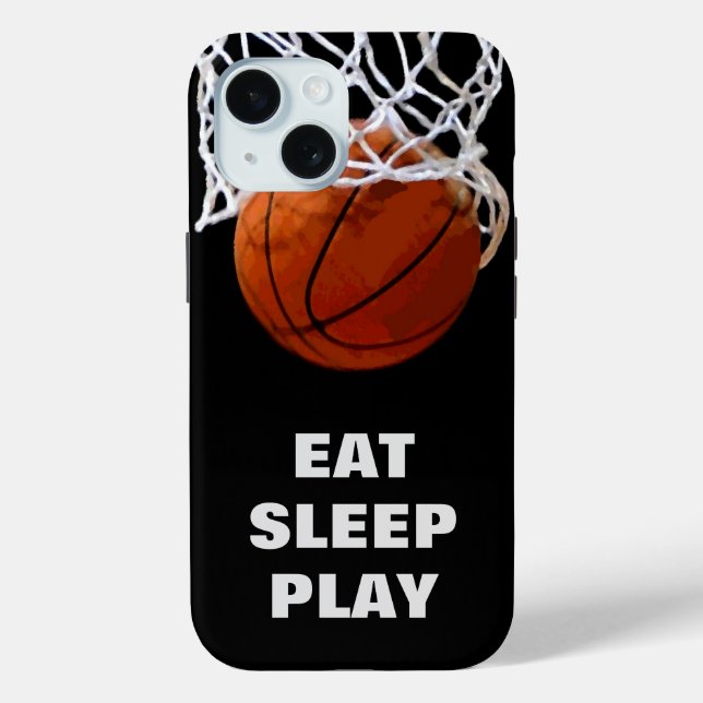 Funda De Case-Mate Para iPhone Eat Sleep Play Basketball Motivation (Reverso )