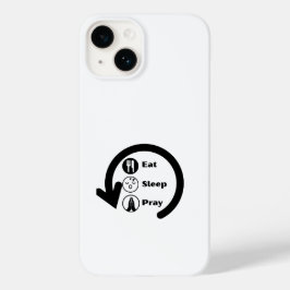 Funda Para iPhone 14 De Case-Mate eat sleep pray repeat