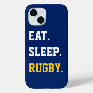 Funda Para iPhone 15 Eat Sleep rugby