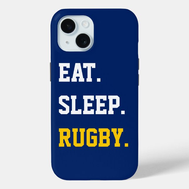 Funda De Case-Mate Para iPhone Eat Sleep rugby (Reverso )