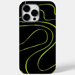 Funda Para iPhone 14 Pro Max De Case-Mate Ebb y Flow 2 en verde limón y negro