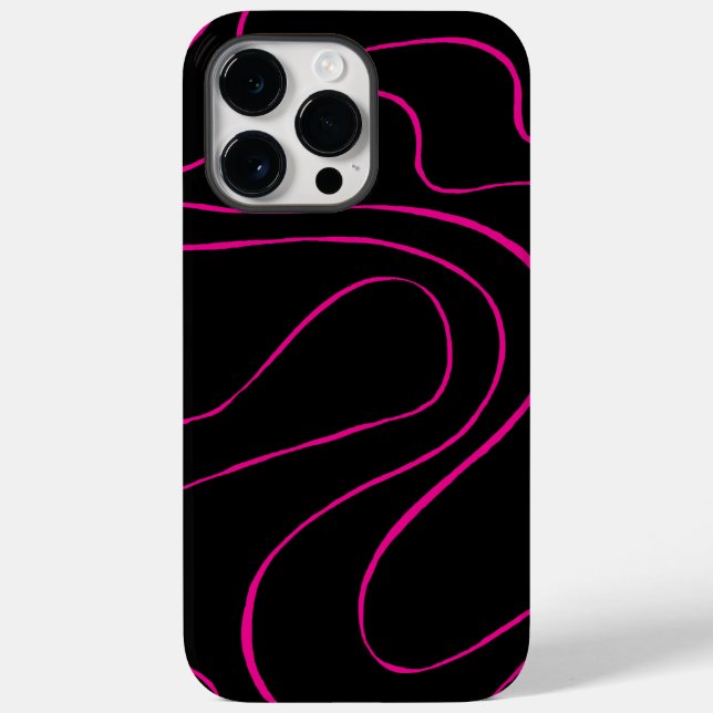 Funda De Case-Mate Para iPhone Ebb y Flow 2 - Magenta y negro (Reverso )