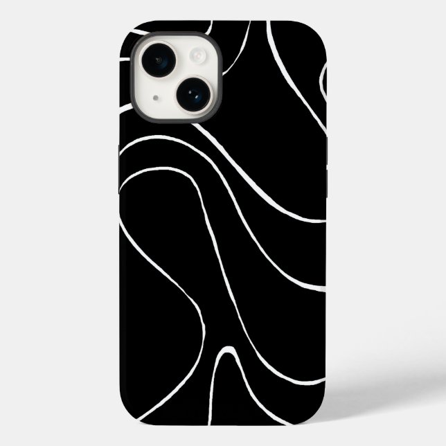 Funda De Case-Mate Para iPhone Ebb y Flow 2 - Negro sobre blanco (Reverso )