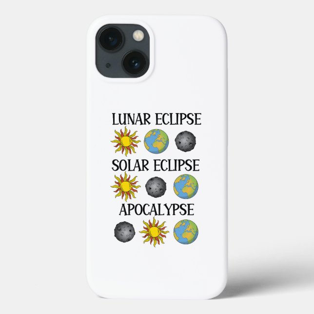 Funda De Case-Mate Para iPhone Eclipse lunar Eclipse solar Apocalipsis Espacio di (Reverso)