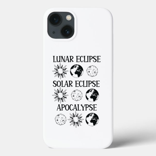 Funda De Case-Mate Para iPhone Eclipse lunar Eclipse solar Apocalipsis Espacio di (Reverso)