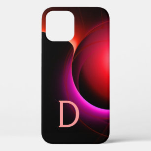 Funda Para iPhone 12 ECLIPSE MONOGRAM Black Pink Purple Swirls