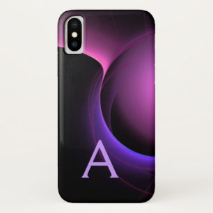 Funda Para iPhone X ECLIPSE MONOGRAM Violento morado negro
