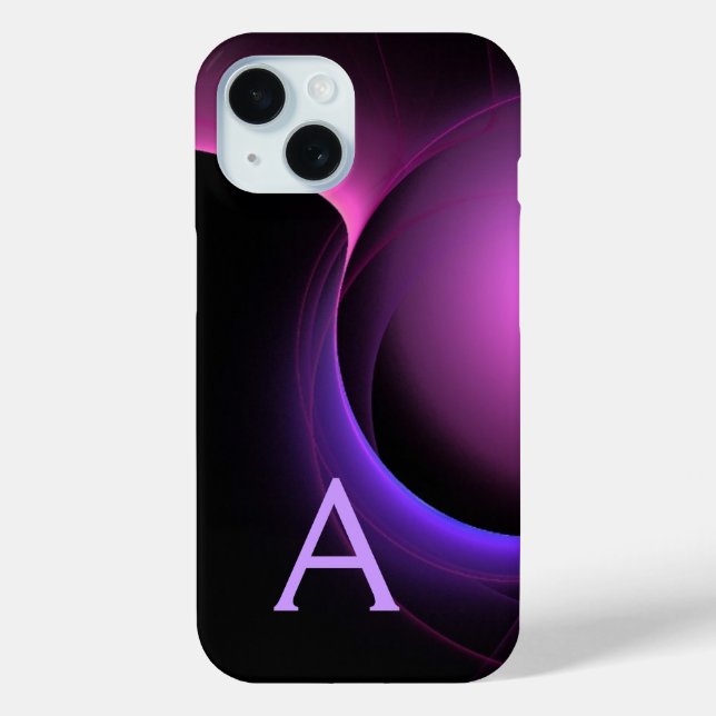 Funda De Case-Mate Para iPhone ECLIPSE MONOGRAM Violento morado negro (Reverso )