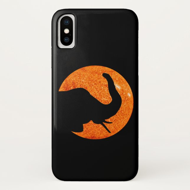 Funda De Case-Mate Para iPhone Eclipse solar del perfil del elefante (Reverso)