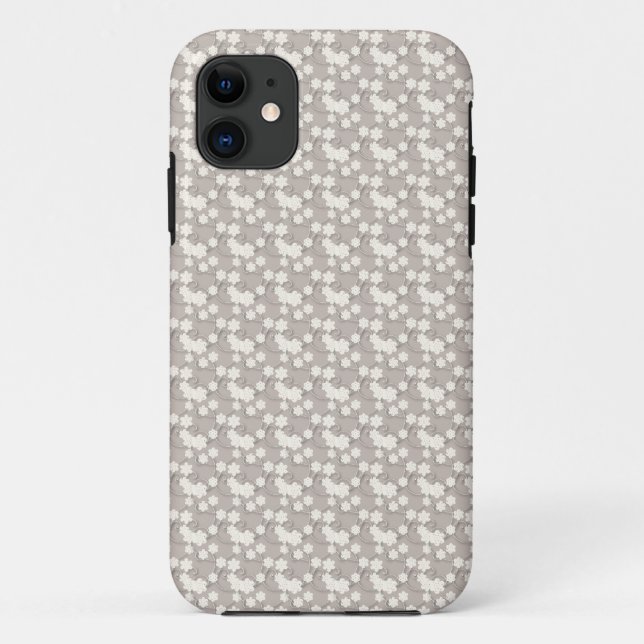 Funda De Case-Mate Para iPhone Ecru Floral (Reverso)