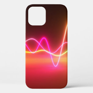 Funda Para iPhone 12 Ecualizador gráfico brillante de neón brillante co