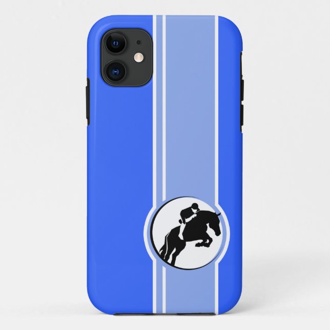 Funda De Case-Mate Para iPhone Ecuestre azul (Reverso)