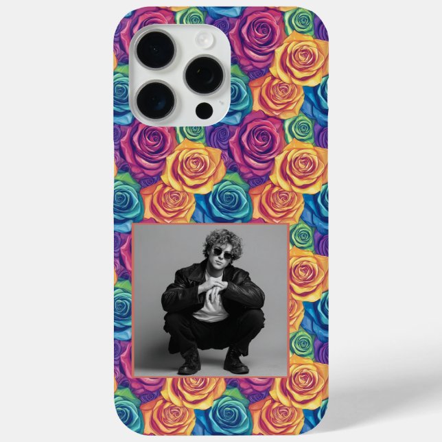 Funda De Case-Mate Para iPhone Edgy Birthday Party Rose Flower Photo  (Reverso )