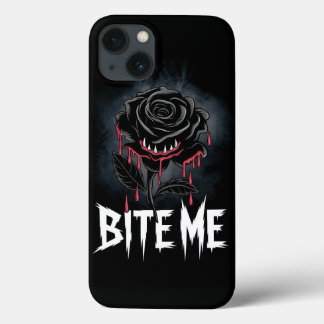 Funda Para iPhone 13 Edgy 'Bite Me' Diseño Gótico Rosa