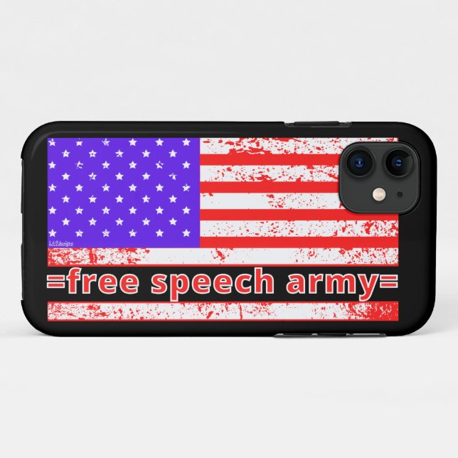Funda De Case-Mate Para iPhone edición de bandera estadounidense del EJÉRCITO DE  (Reverso (horizontal))