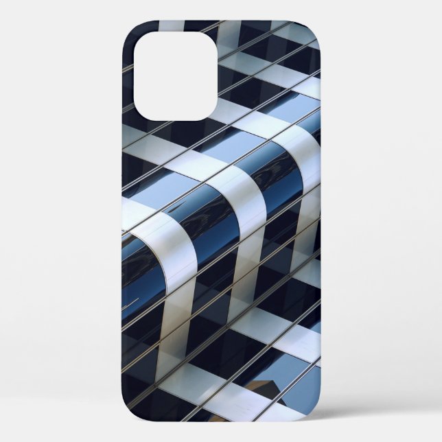 Funda De Case-Mate Para iPhone Edificio de altura negro y gris (Reverso )
