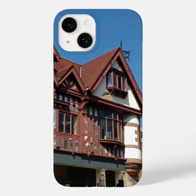 Funda De Case-Mate Para iPhone Edificio de armazones de encino Tudor, Edimburgo,  (Reverso )