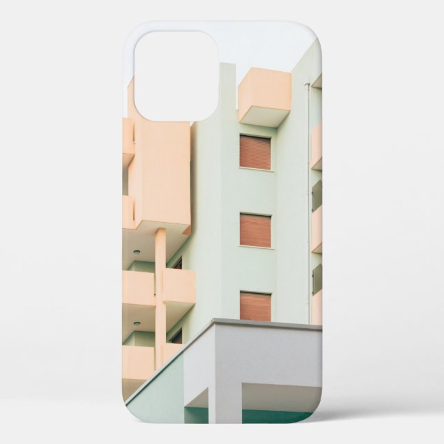 FUNDA DE Case-Mate PARA iPhone EDIFICIO DE CONCRETO BLANCO Y ROSA (Reverso )