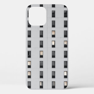Funda Para iPhone 12 Edificio de hormigón blanco y negro